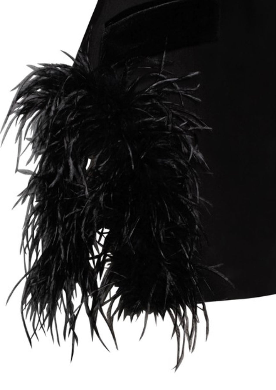PRE-ORDER Natti Feather Trim Blazer Dress x Black