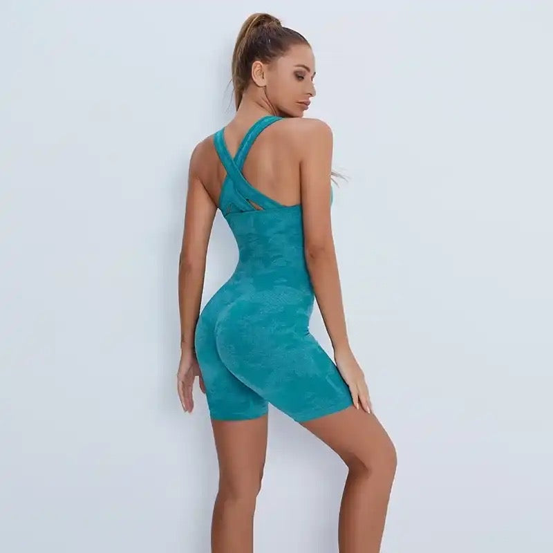 PRE-ORDER Juni Athletic Short Jumpsuit Leisurewear x Blue