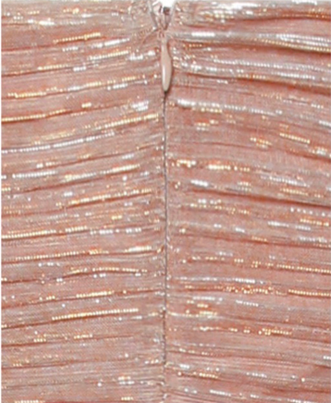 Aubrey Ruched Shimmer Chiffon Gown X Rose Gold