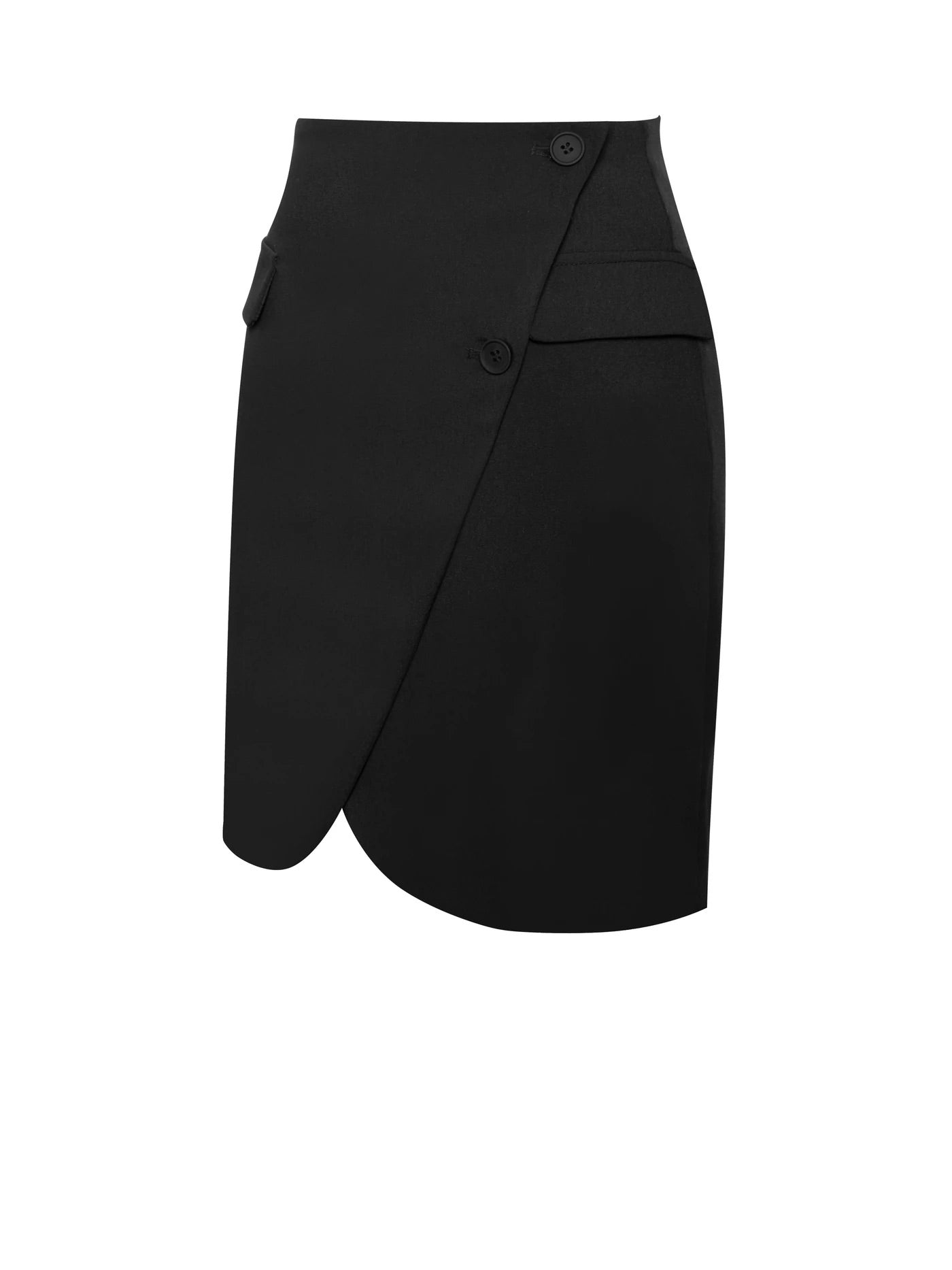 Camille Crossover Skirt Co-ORD x Black