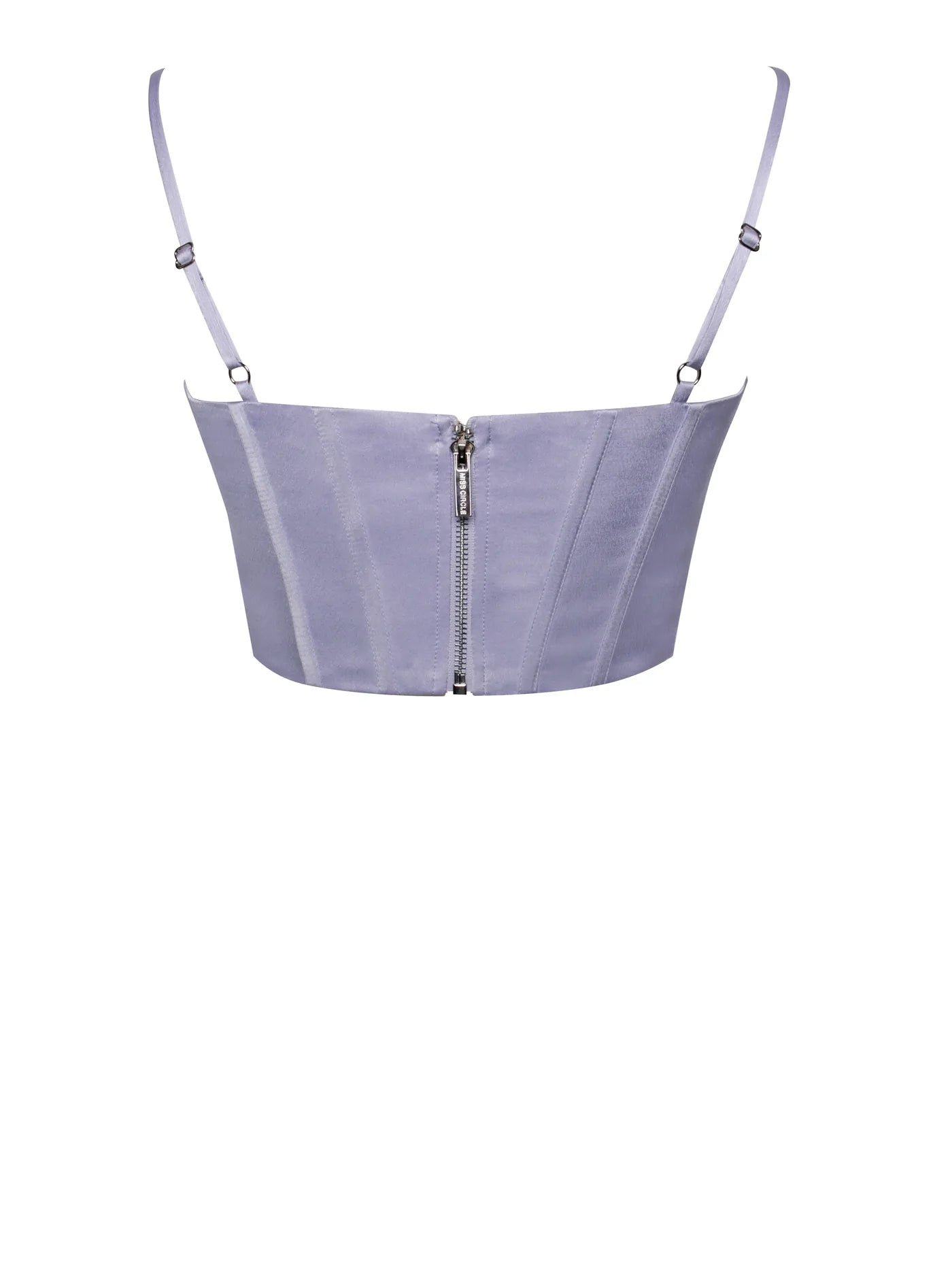 PRE-ORDER Donatella Silver Satin Corset Top Co-ord