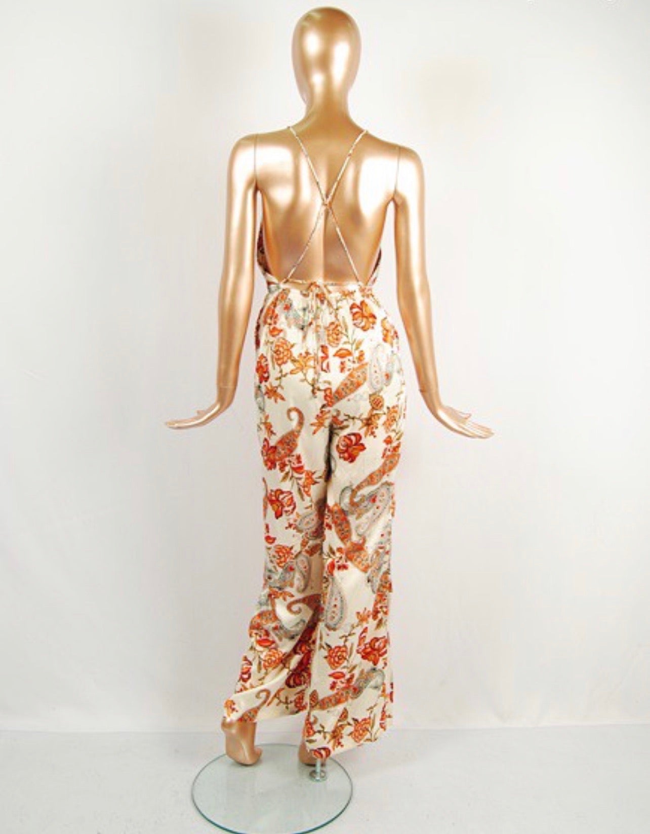 Aurora Satin Jumpsuit x Cream