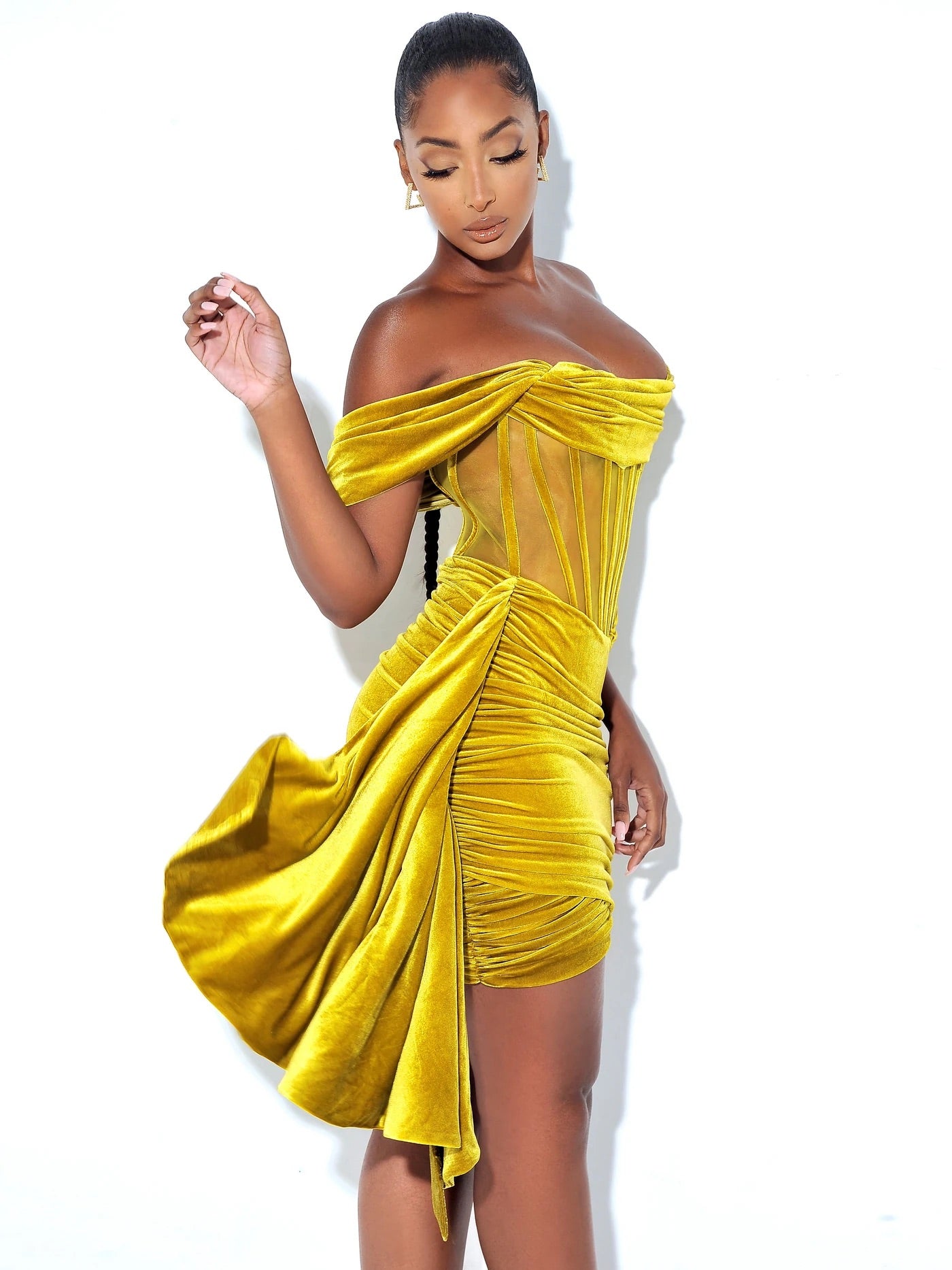 PRE-ORDER Valentina Corset Dress x Gold