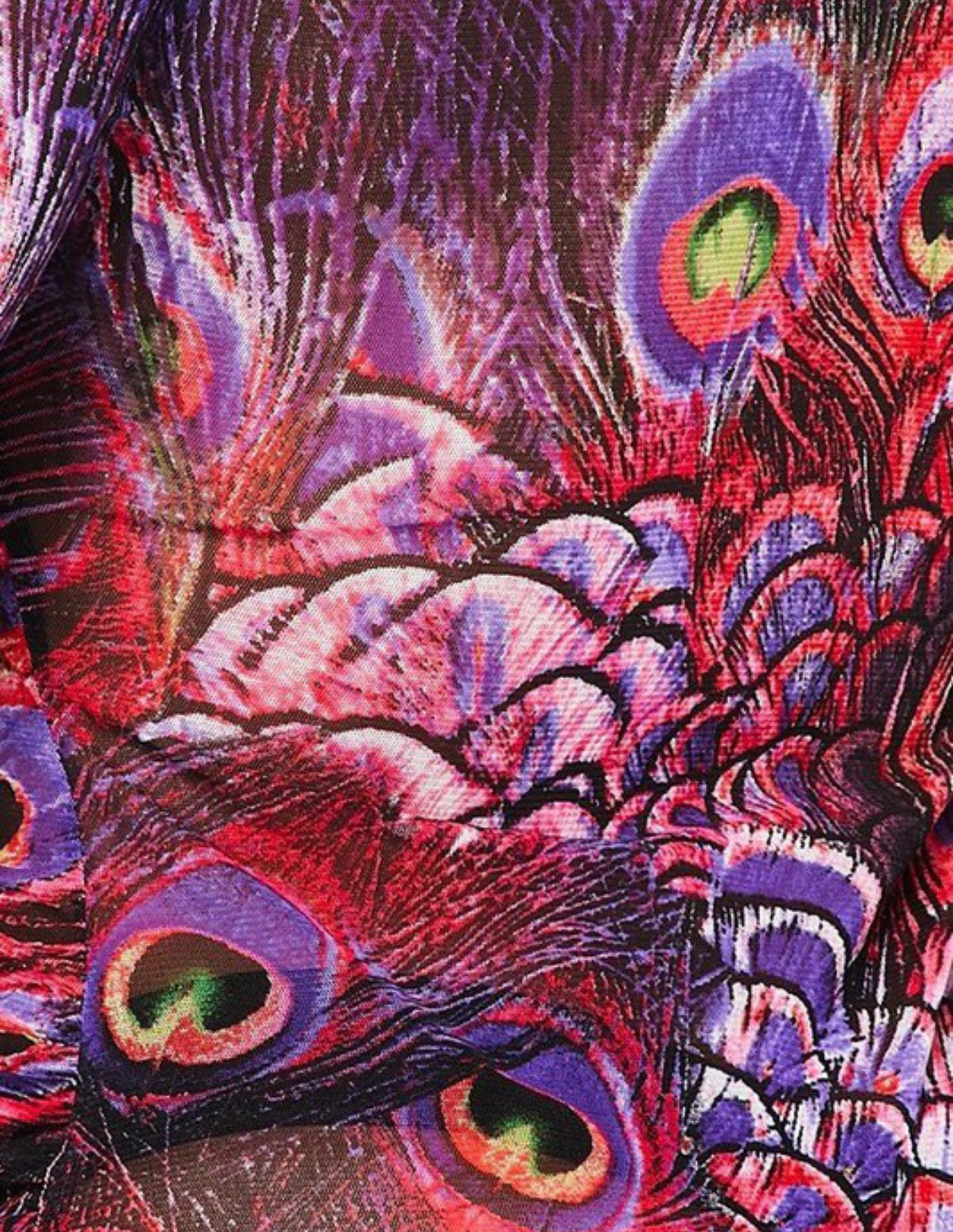 Sri Lanka Ruched Mesh Dress - Peacock