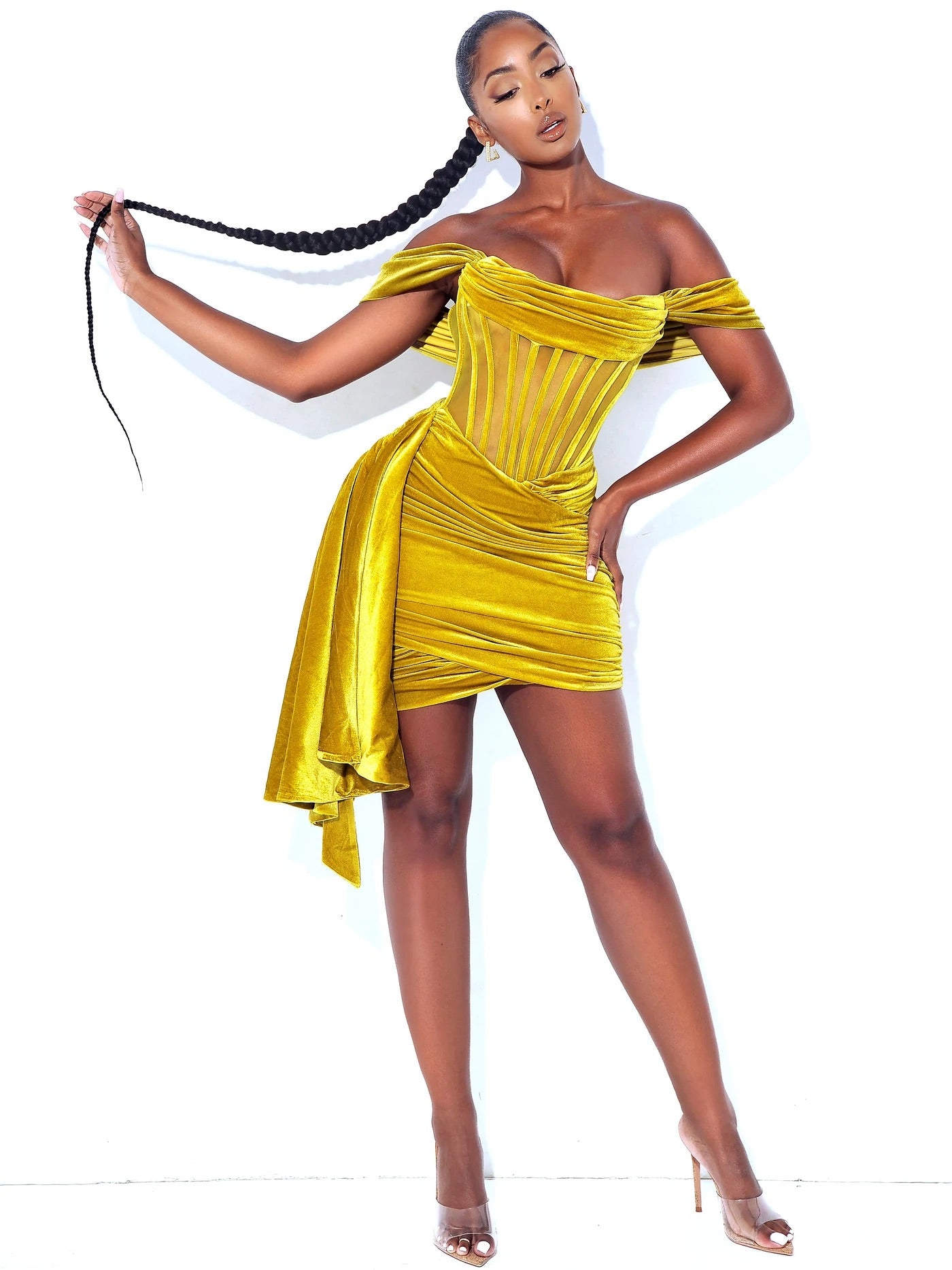 PRE-ORDER Valentina Corset Dress x Gold