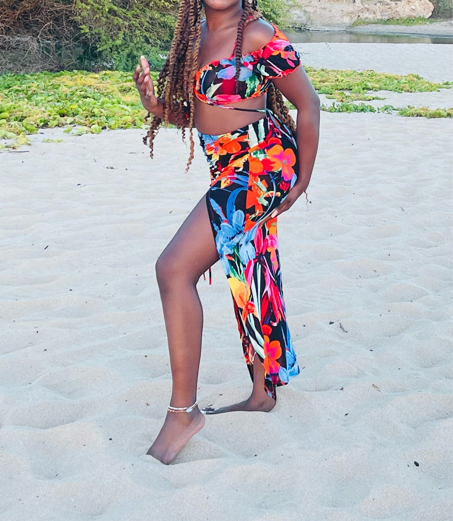 Malika Tropical Skirt Co-ord