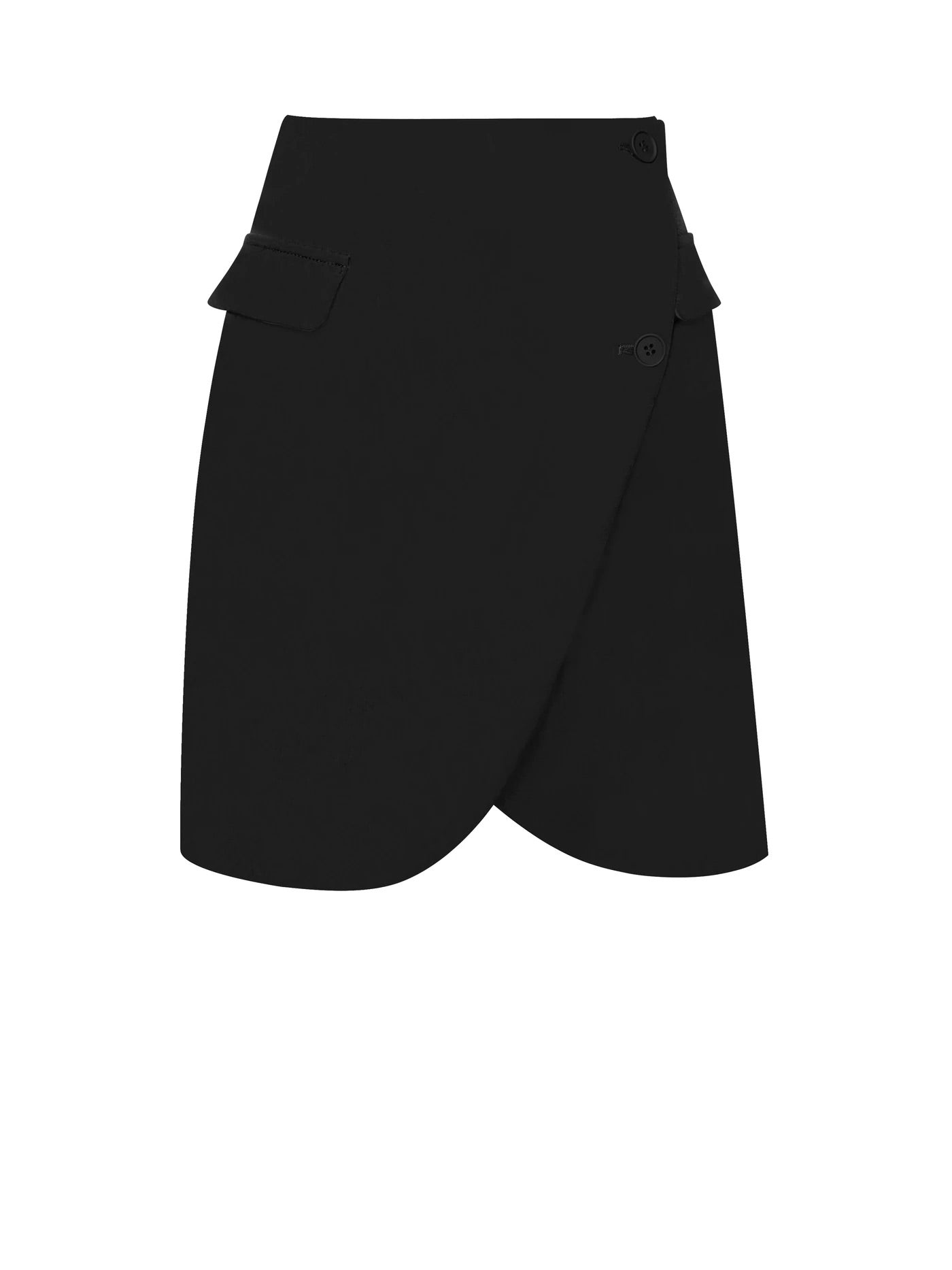 Camille Crossover Skirt Co-ORD x Black
