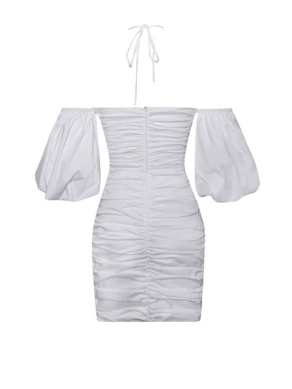 Valara Crossbody Dress x White