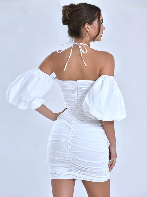 Valara Crossbody Dress x White