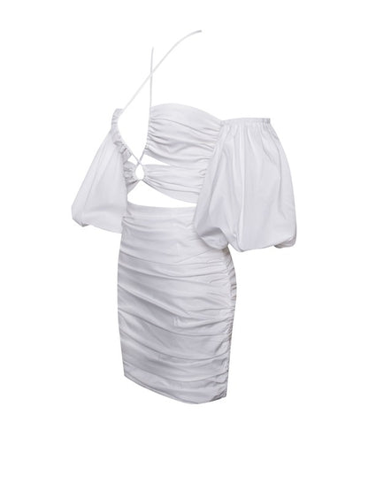 Valara Crossbody Dress x White