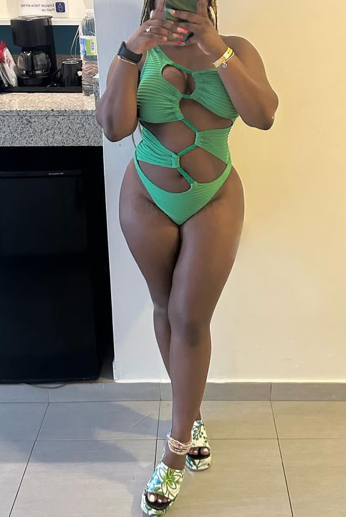 Clara Rope Twisted Bathing Suit x Green