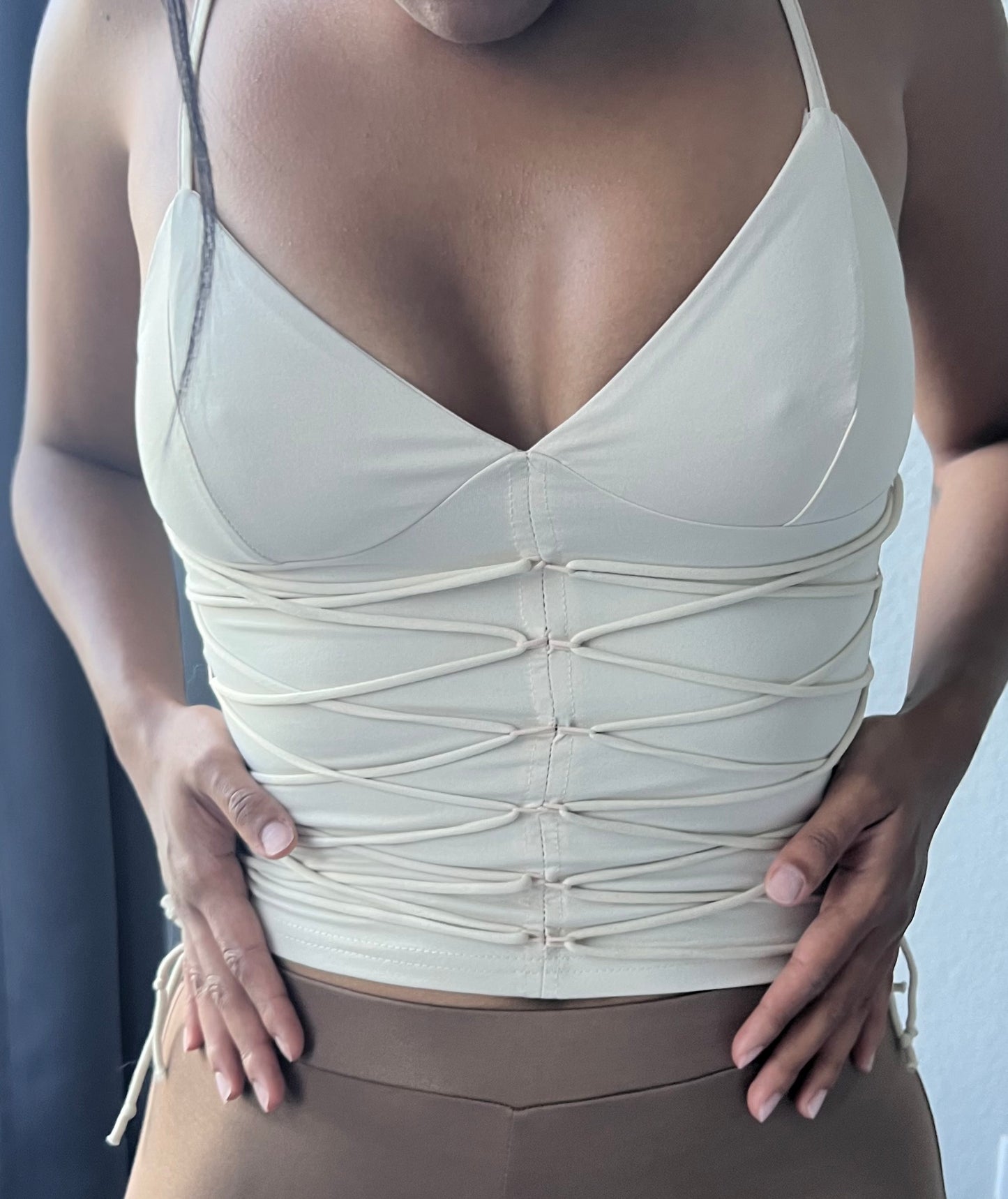 Gina Strapped Camisole x Ivory
