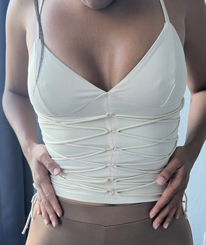 Gina Strapped Camisole x Ivory