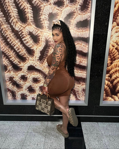 Godiva Goddess Cutout Mini Dress