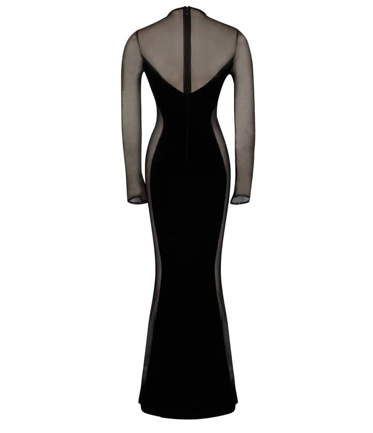 PRE-ORDER Sulani Velvet Cut Out Mesh Gown