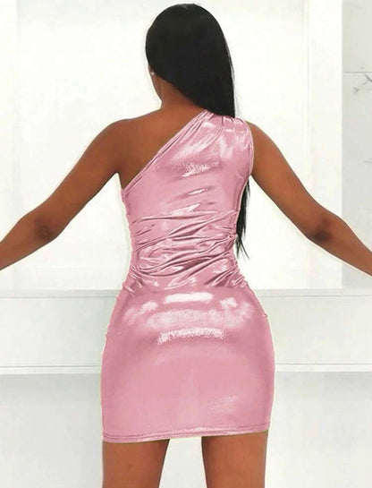 Stella Intergalactic Liquid Mini Dress X Pink
