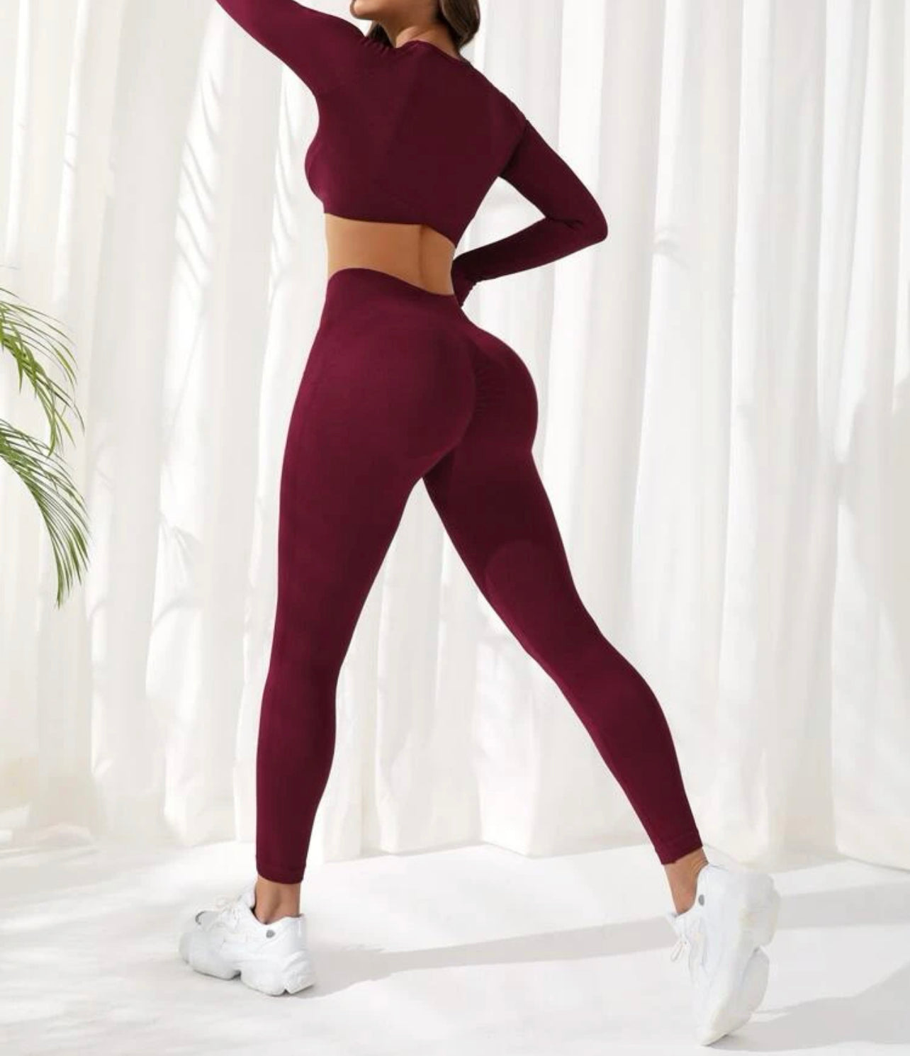 Zoraya 2 Piece Seamless Athletic Set x Dark Wine