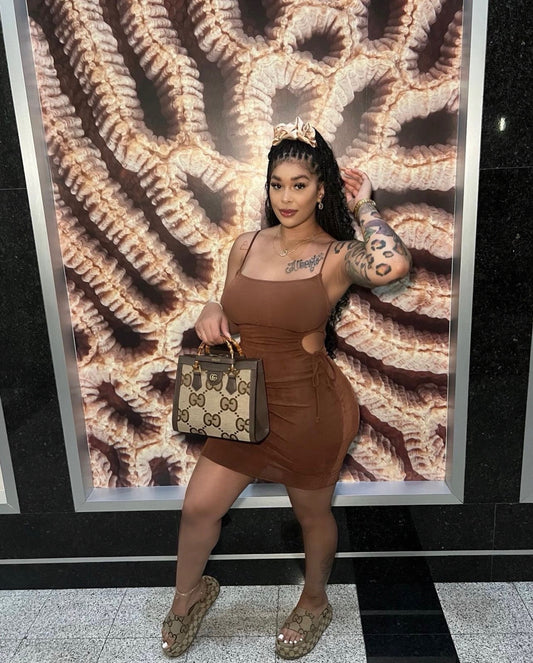 Godiva Goddess Cutout Mini Dress