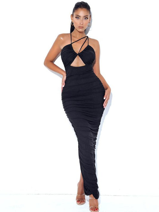 Vicki Crossover Gown x Black