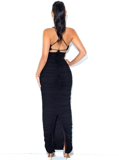 Vicki Crossover Gown x Black