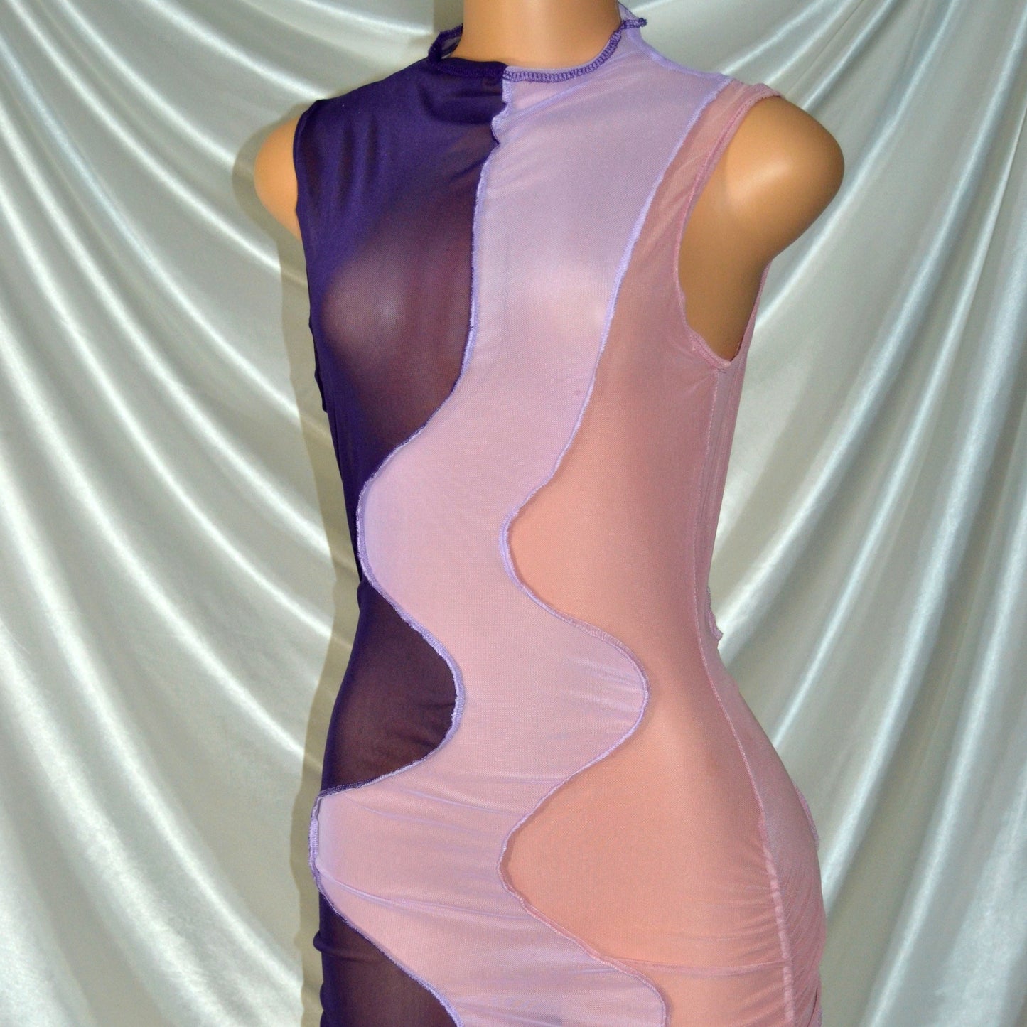 Lucia Triple Swirl Dress - Plum
