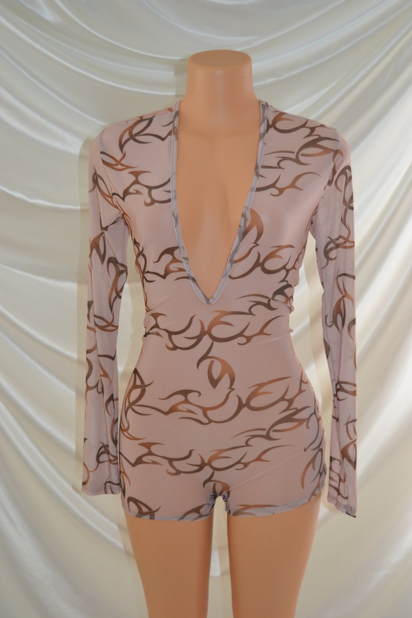 Sofia Romper - Brown Flame
