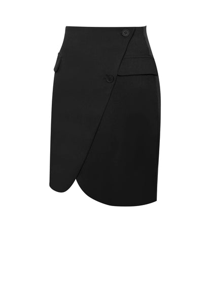 Camille Crossover Skirt  Co-ORD x Black