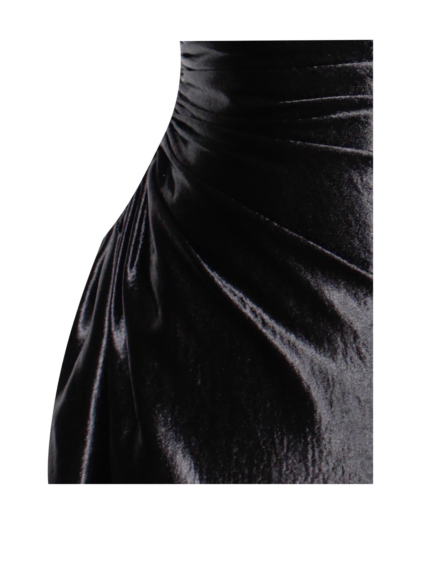 PRE-ORDER Celia Satin Side Slit Dress x Black