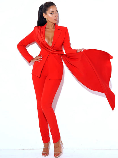 PRE-ORDER Giovanna Blazer Top x Red
