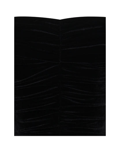 PRE-ORDER Gloria Off Shoulder Velvet Long Sleeve Bodycon Dress x Black