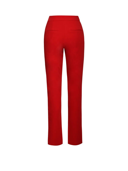 Giovanna Skinny Crepe Trousers x Red