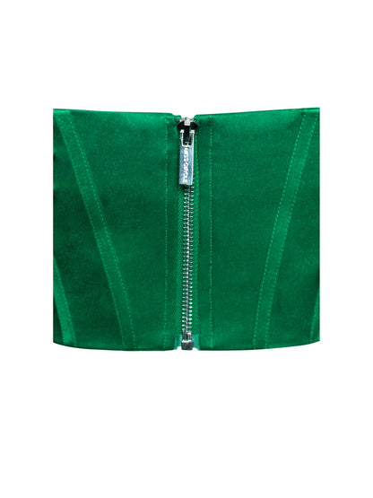 PRE-ORDER Emerald Green Satin Corset Top