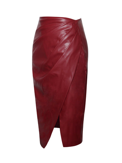 PRE-ORDER Lexi Vegan Skirt x Burgundy