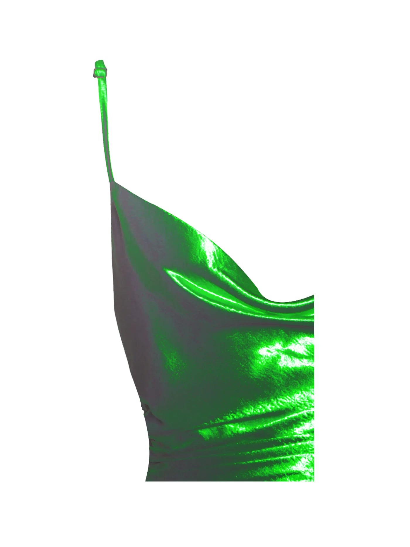 PRE-ORDER Celia Satin Side Slit Dress x Green