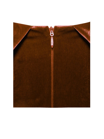 Gabriela Velvet Dress x Burnt Orange