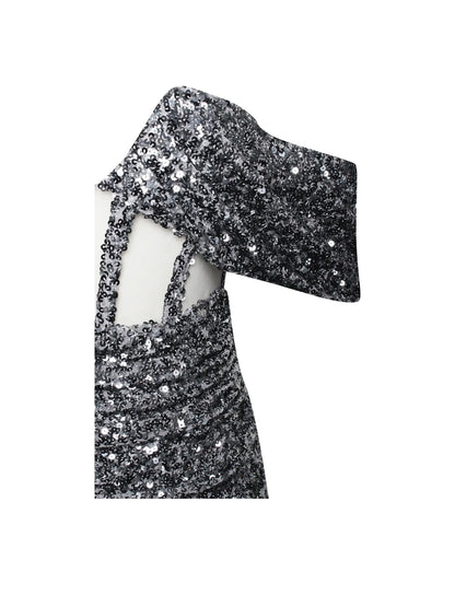 PRE-ORDER Crystalise Sequin Off Shoulder Corset Dress