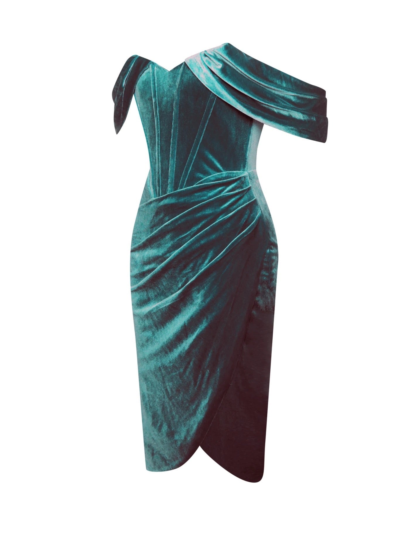 Pre-Order Gabriella Velvet Dress x  Teal