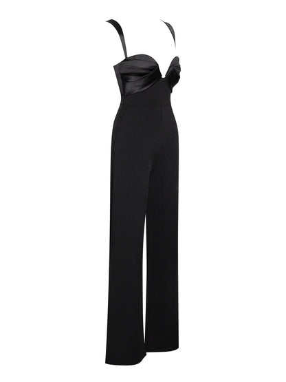 PRE-ORDER Nala Satin Jumpsuit x Black SOLD OUT