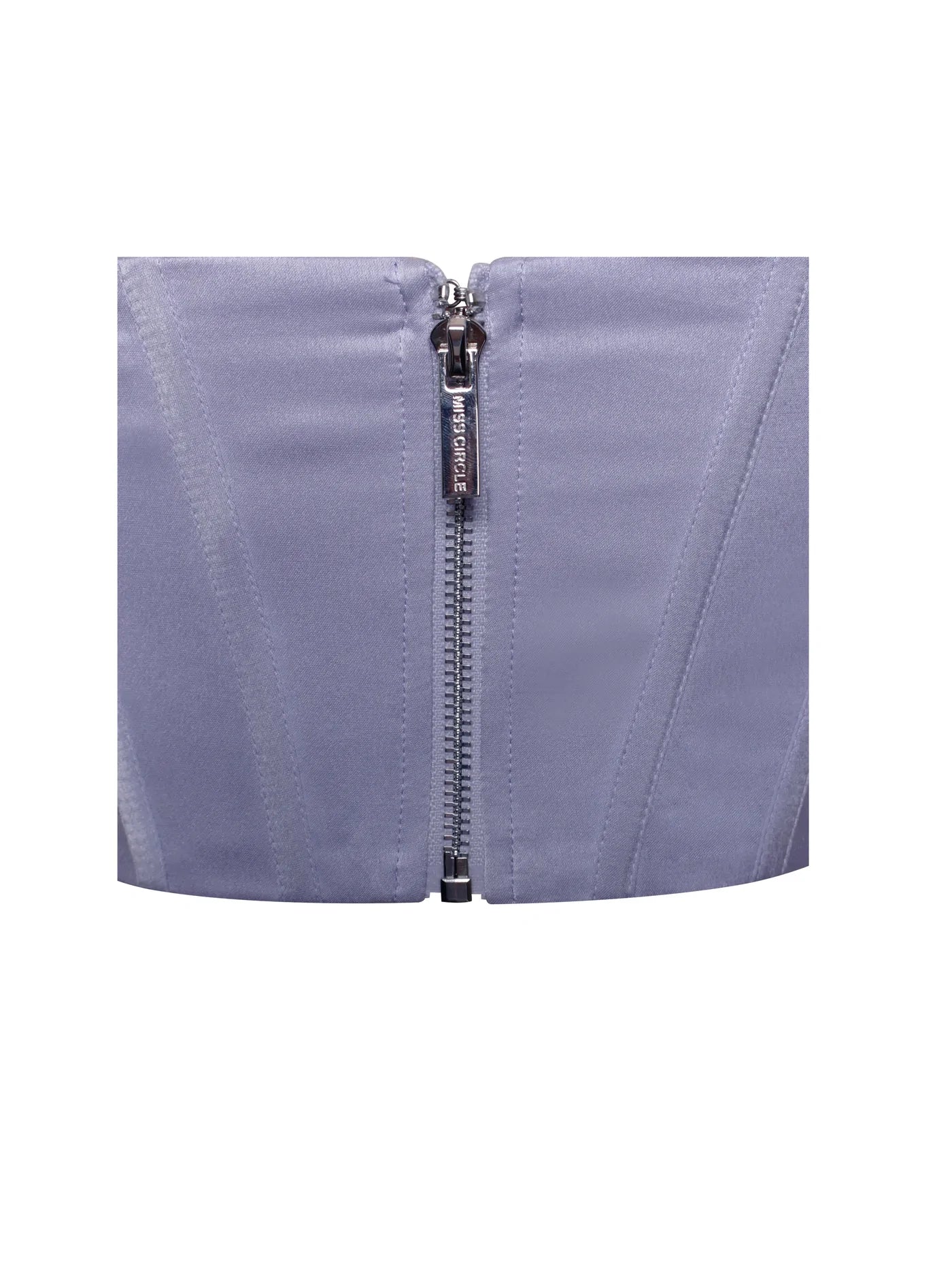 PRE-ORDER Donatella Silver Satin Corset Top Co-ord