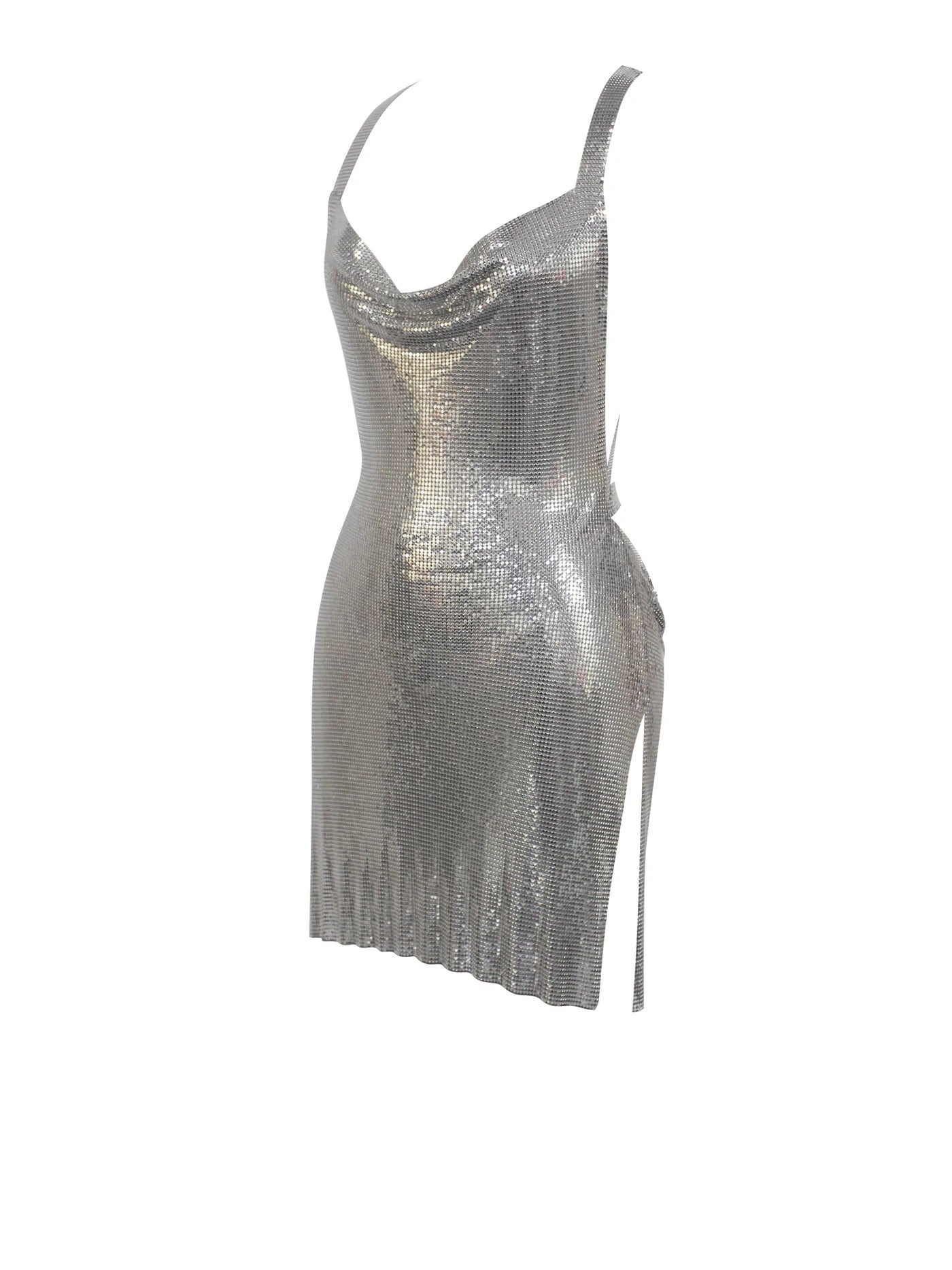 PRE-ORDER Yoncé Dazzling Mini Freakum Dress x Silver