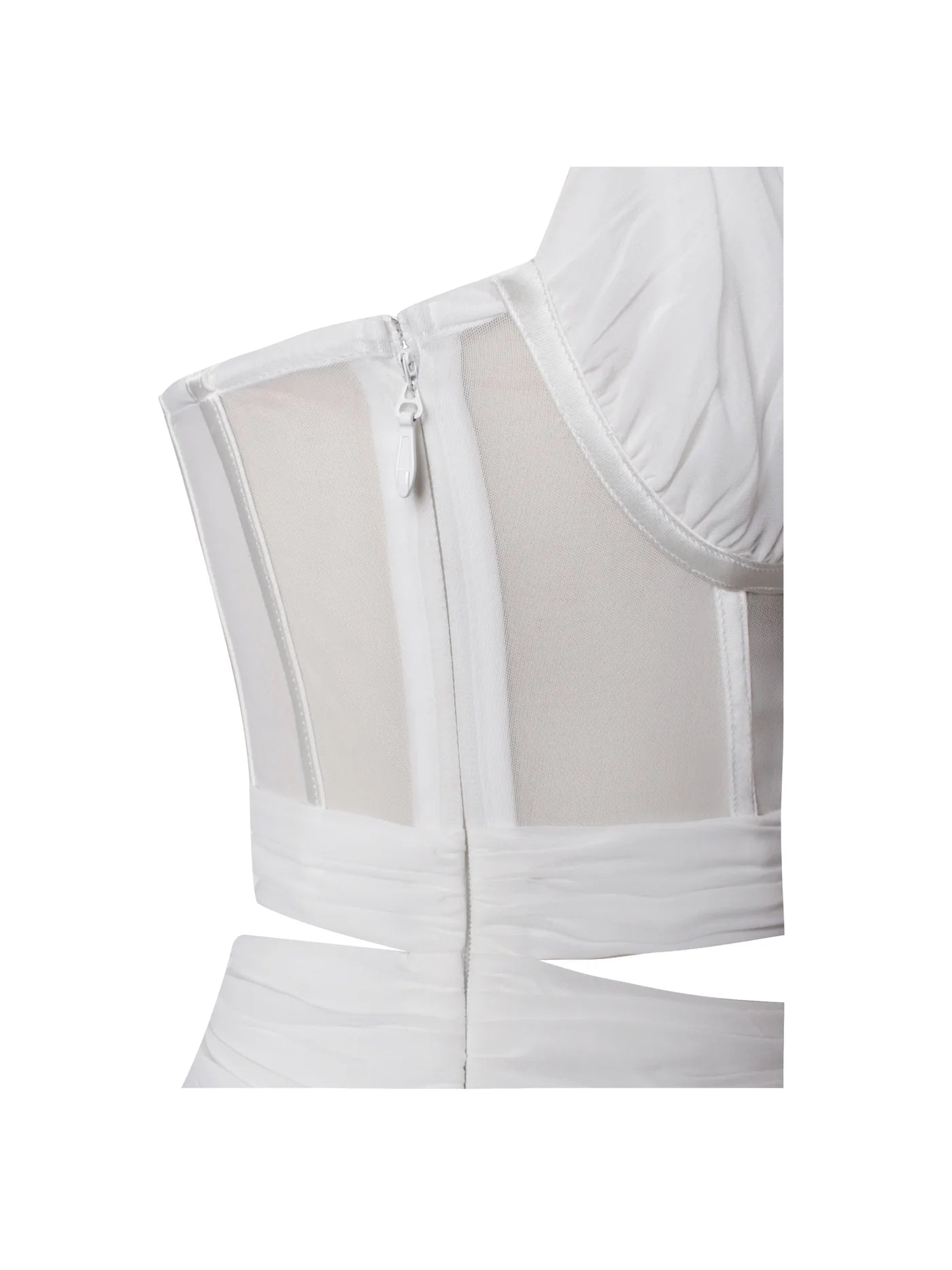 PRE-Order Athena One Shoulder Corset Gown x White