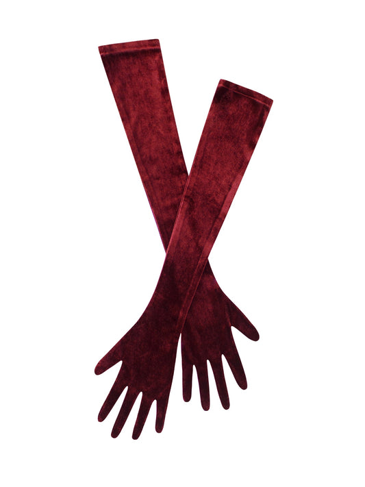 PRE-ORDER Valentina Velvet Gloves x Burgundy