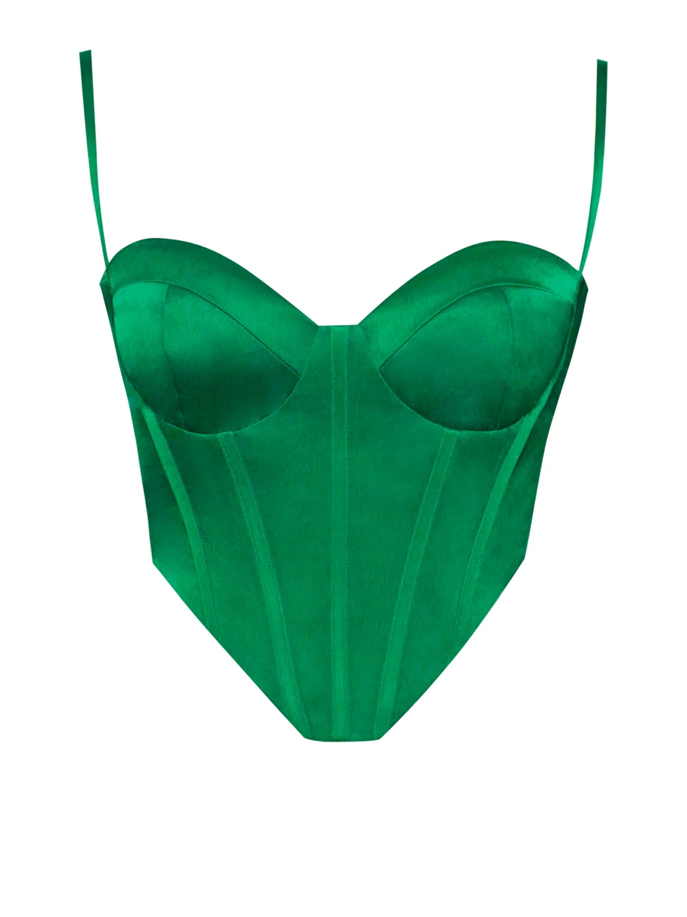 PRE-ORDER Emerald Green Satin Corset Top