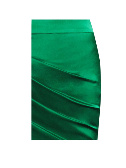 PRE-ORDER Donatella Silver High Slit Satin Skirt Co-ord