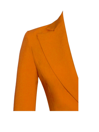 PRE-ORDER Isabella Feather Crystal Sleeve Backless Blazer Dress x Tangerine