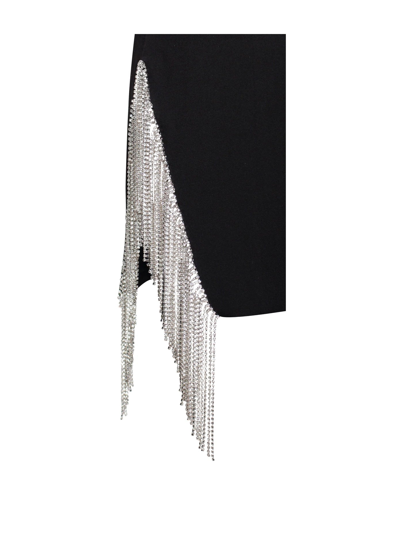 PRE-ORDER Eliza Crystal Fringe Blazer Dress x Black