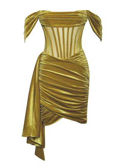 PRE-ORDER Valentina Corset Dress x Gold