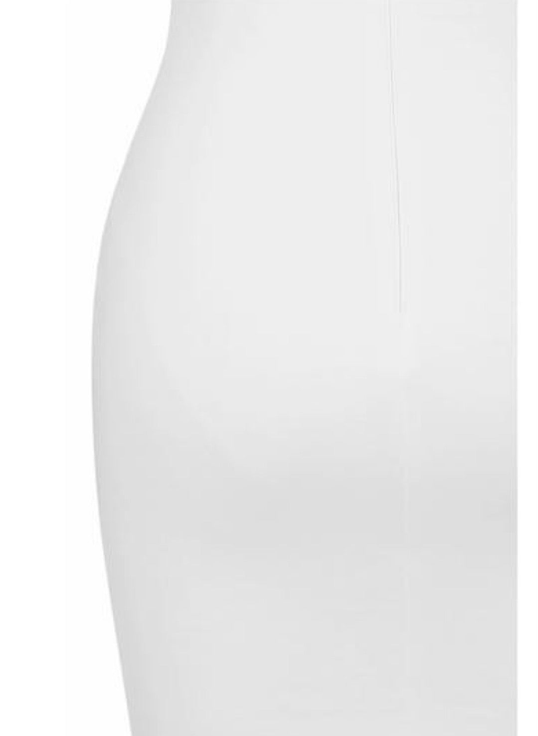 Aria Asymmetric Neck Detail Dress x White