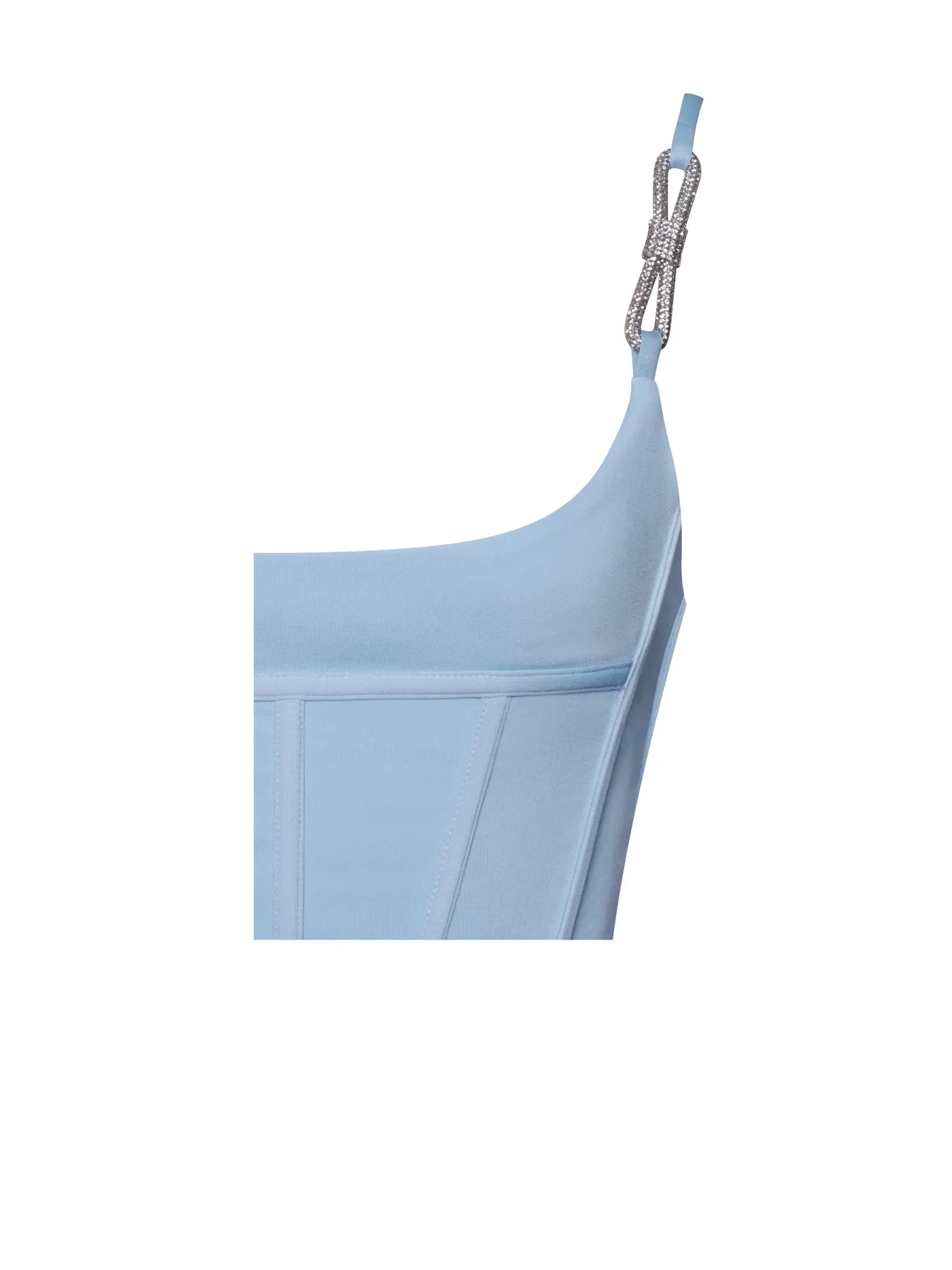 PRE-ORDERS Fulani Crystal Strap Corset Top x Powder Blue