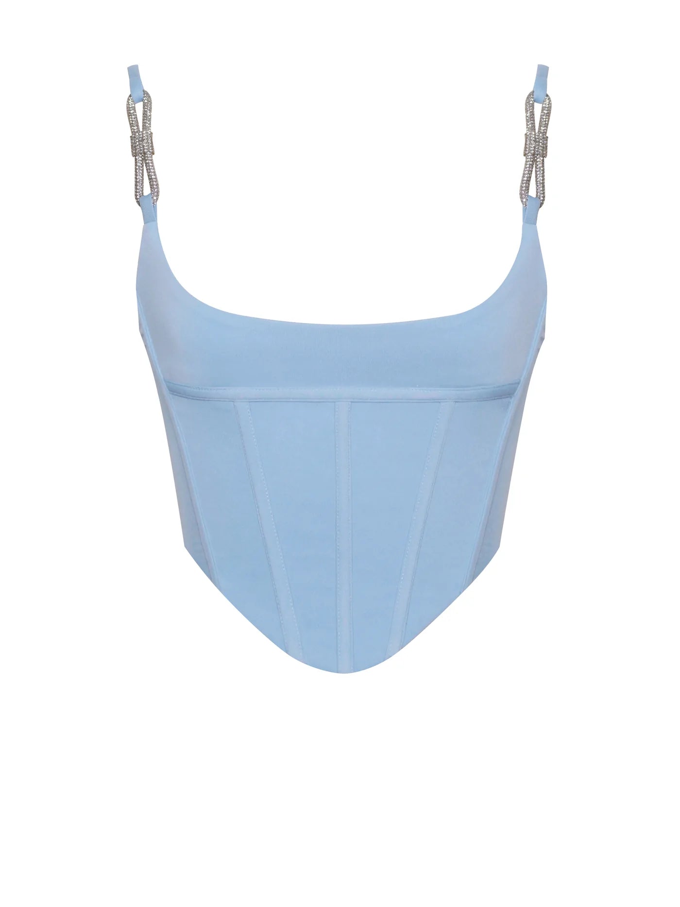 PRE-ORDERS Fulani Crystal Strap Corset Top x Powder Blue